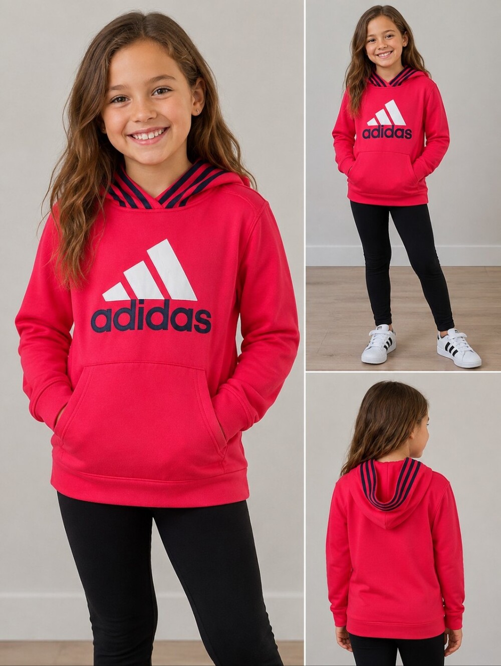 Adidas Hoodie with Navy and White Logo
